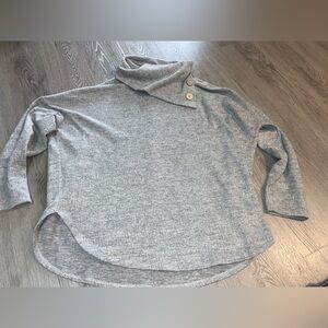 Gray Cowl Neck Sweater